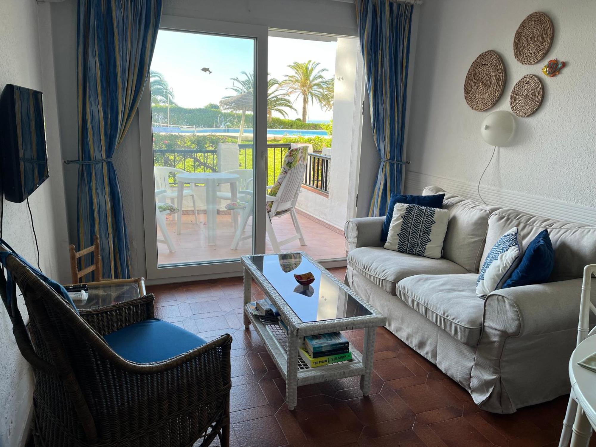 Sea & Pool View Garden Apartment Las Palmeras Nerja Eksteriør billede